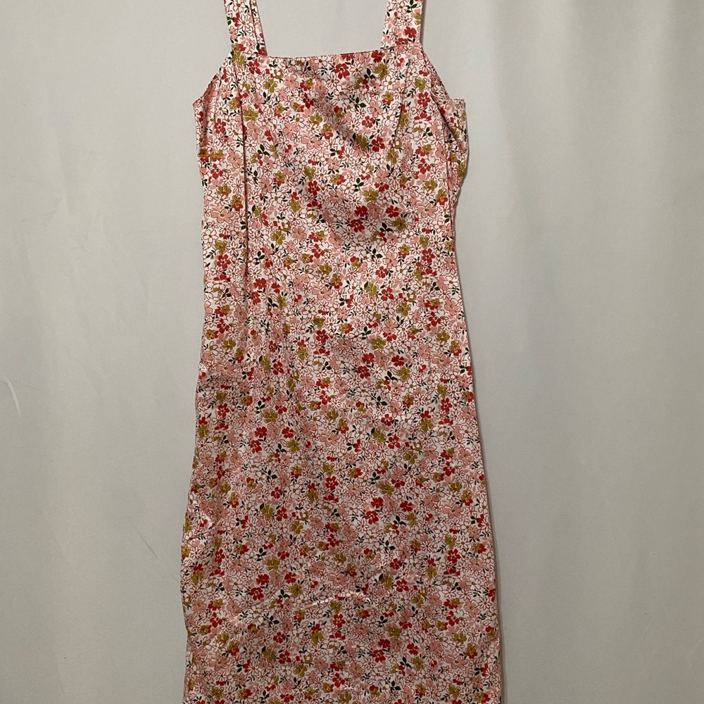 Ann Taylor Pink and Red Sleeveless Sundress
